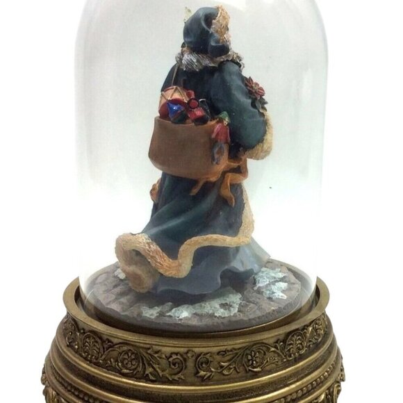 Franklin Mint Kriss Kringle Santa Claus Figurine Glass Dome F Klein NO MUSIC - Picture 5 of 8
